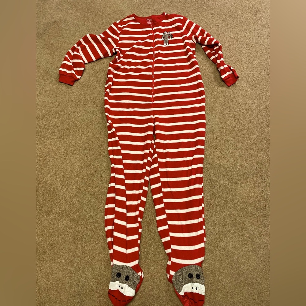 Sock Monkey Onesie - Women’s PJ Onesie